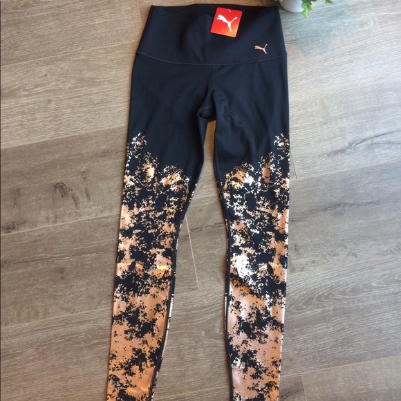 NWT⭐️PUMA Premium black and copper tights - Picture 4 of 5